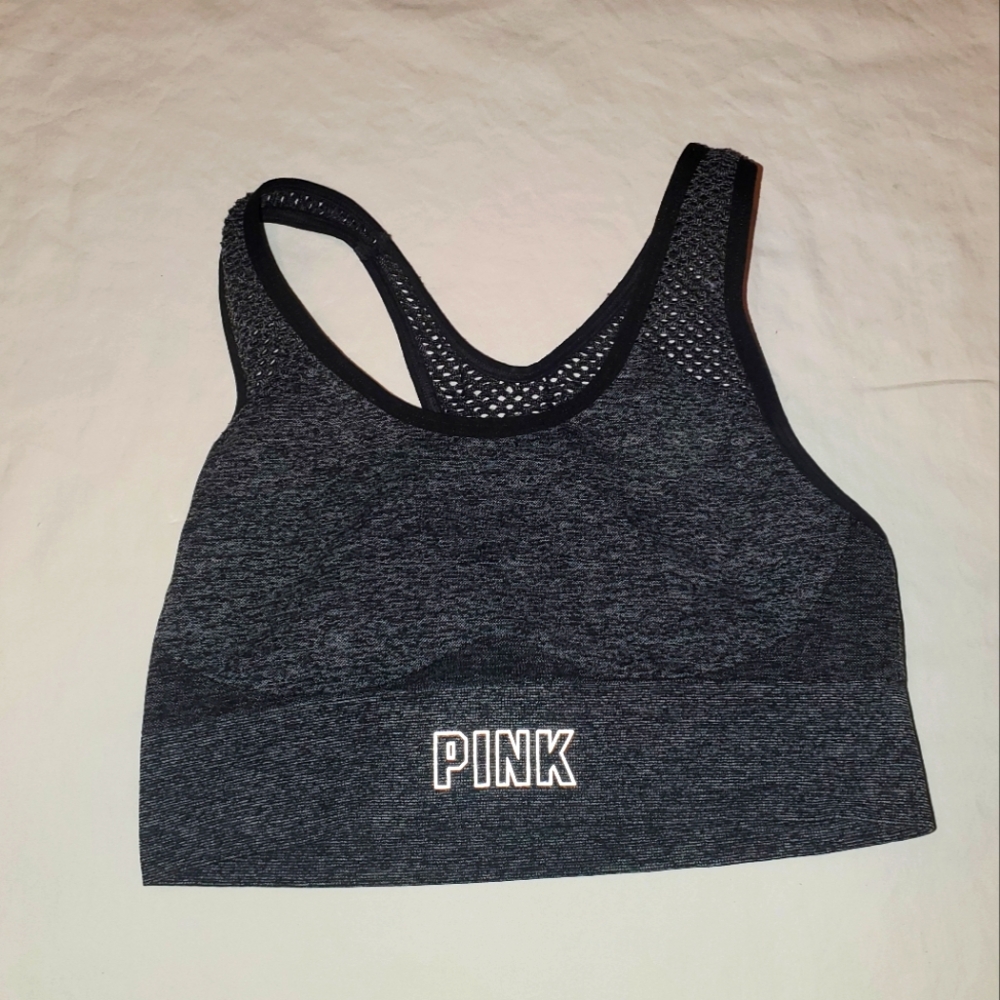 Pink Active sports bra Gray
